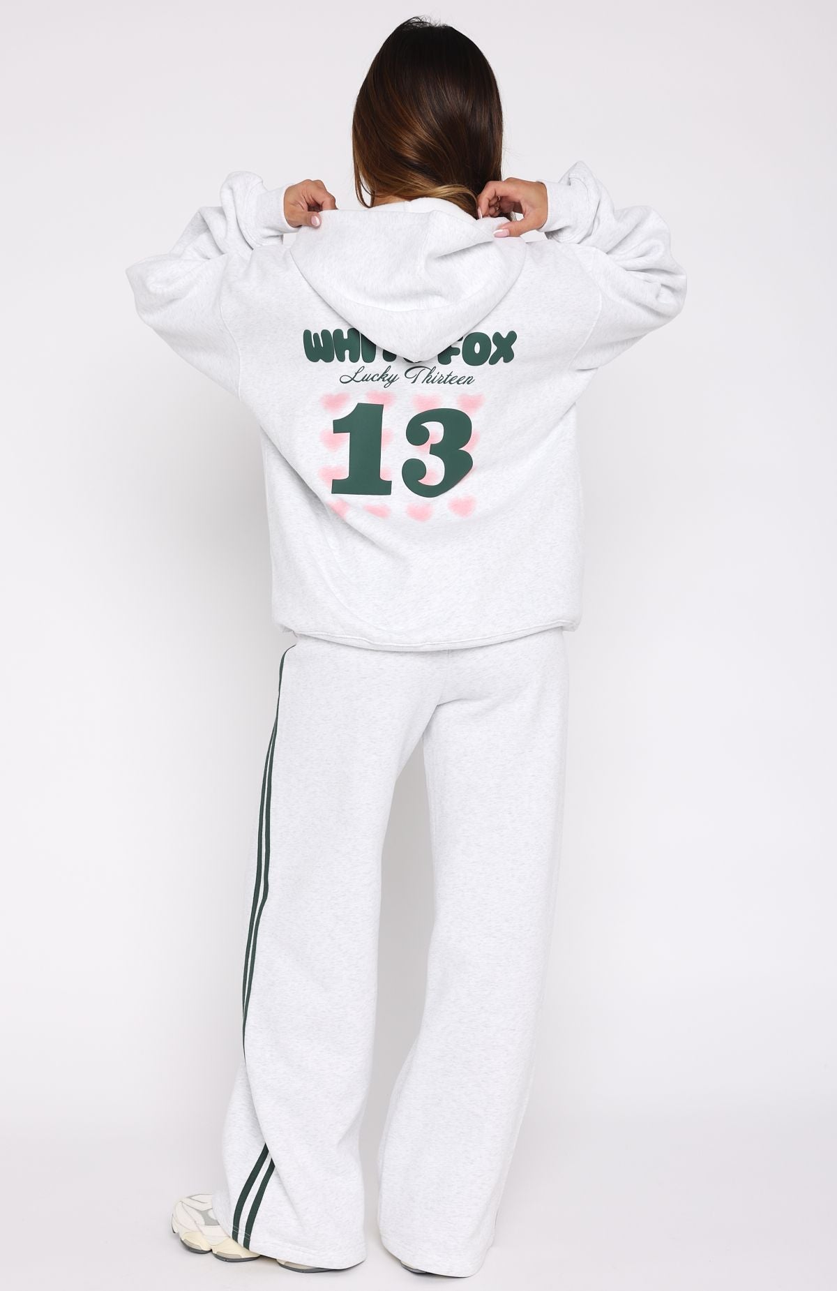 Lucky Thirteen Charise Wide Leg Sweatpants Grey Marle - Image 4