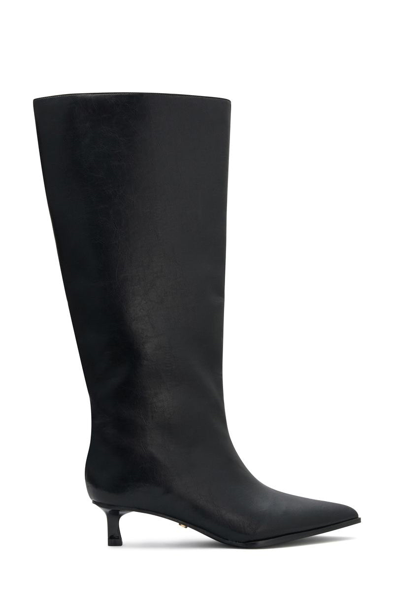 Juliette Knee High Boots Black Crinkle - Image 2
