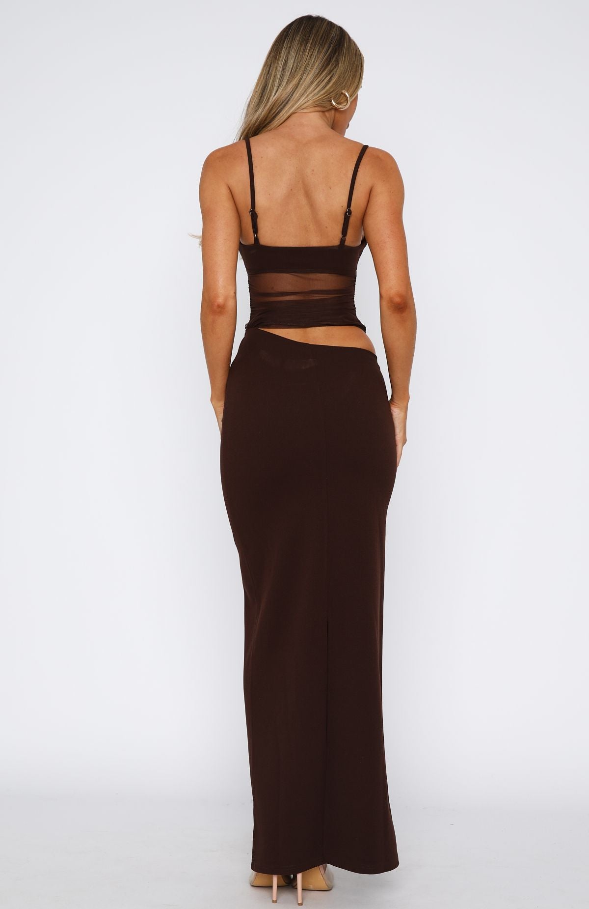 Call Me Up Maxi Dress Chocolate - Image 5