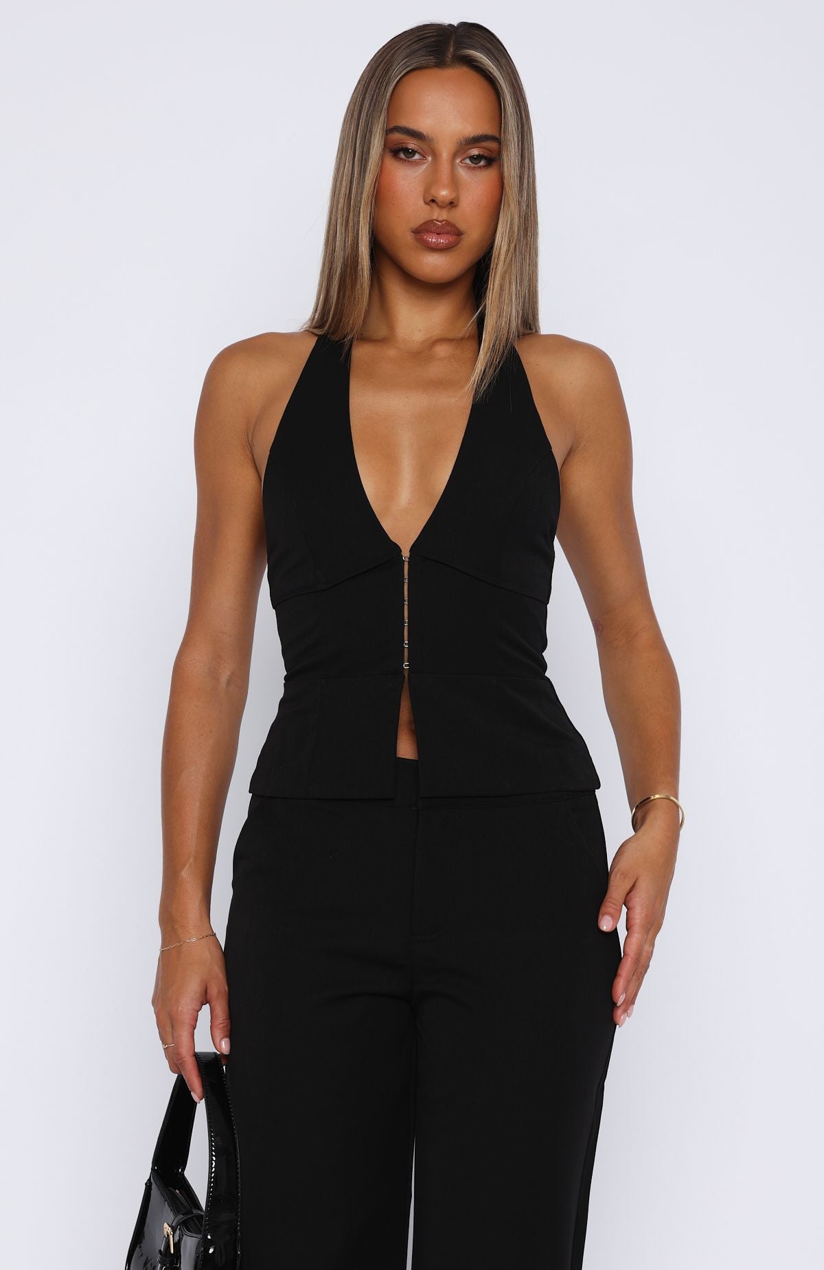 Only Acting Halter Top Black - Image 2