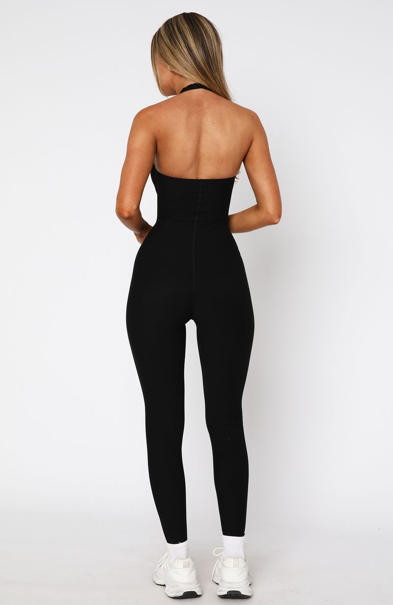Combat Halter Jumpsuit Black - Image 4