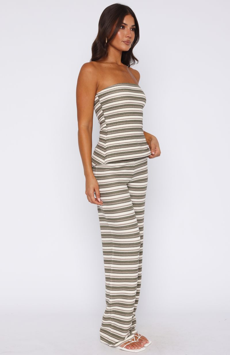 Take Care Of Me Pants Khaki Stripe - Image 3