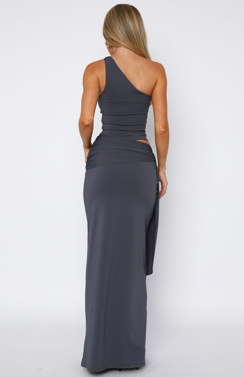 Feel It Now Maxi Dress Charcoal - Image 5