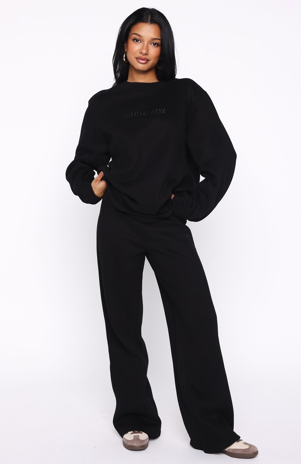 Stay Lifted Wide Leg Sweatpants Black - Image 2