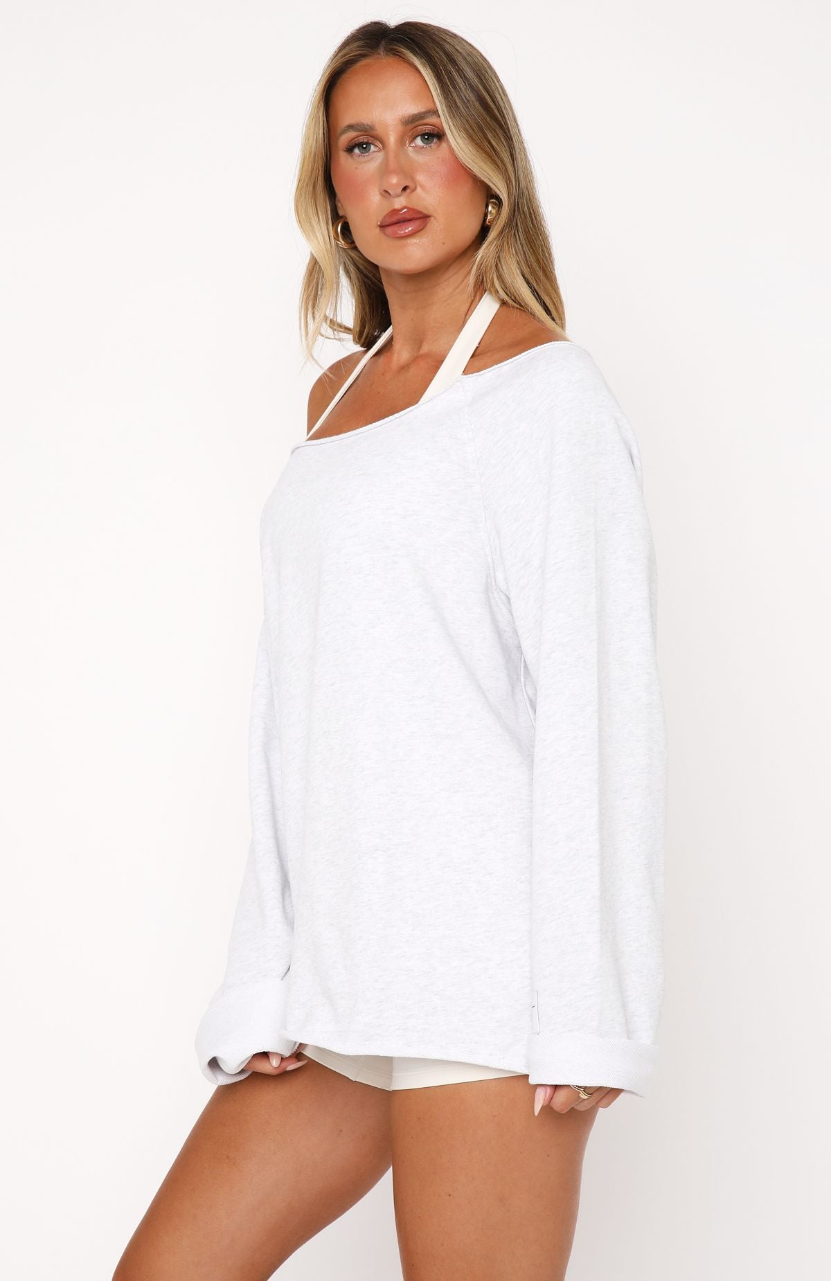 Call It Love Sweater Light Grey Marle - Image 3