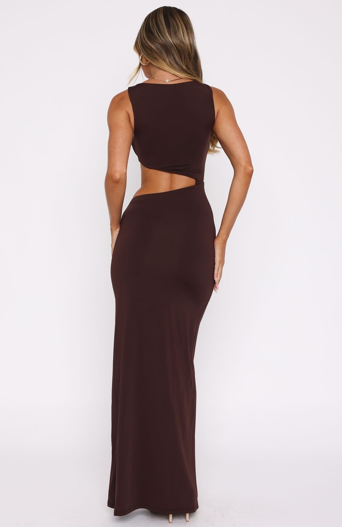 Tell Me To Stop Maxi Dress Chocolate - Image 4