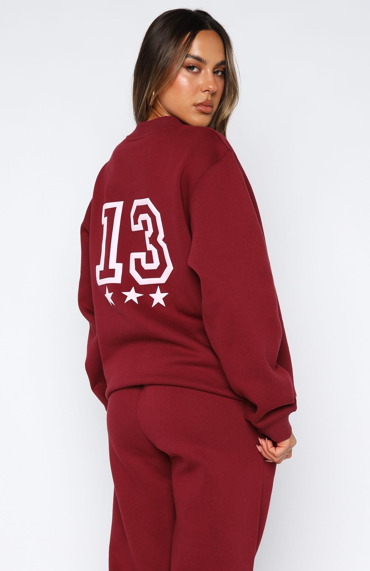 No Hesitation Oversized Sweater Burgundy - Image 4