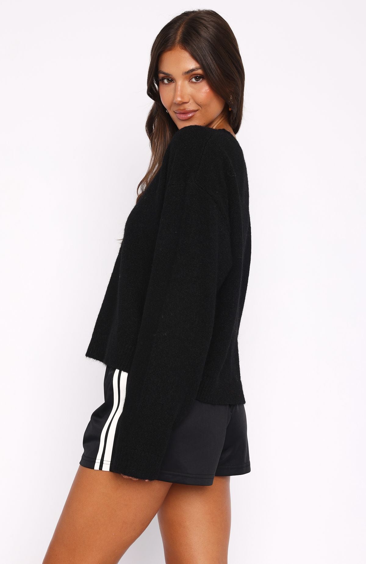 Warm Whispers Knit Sweater Black - Image 4