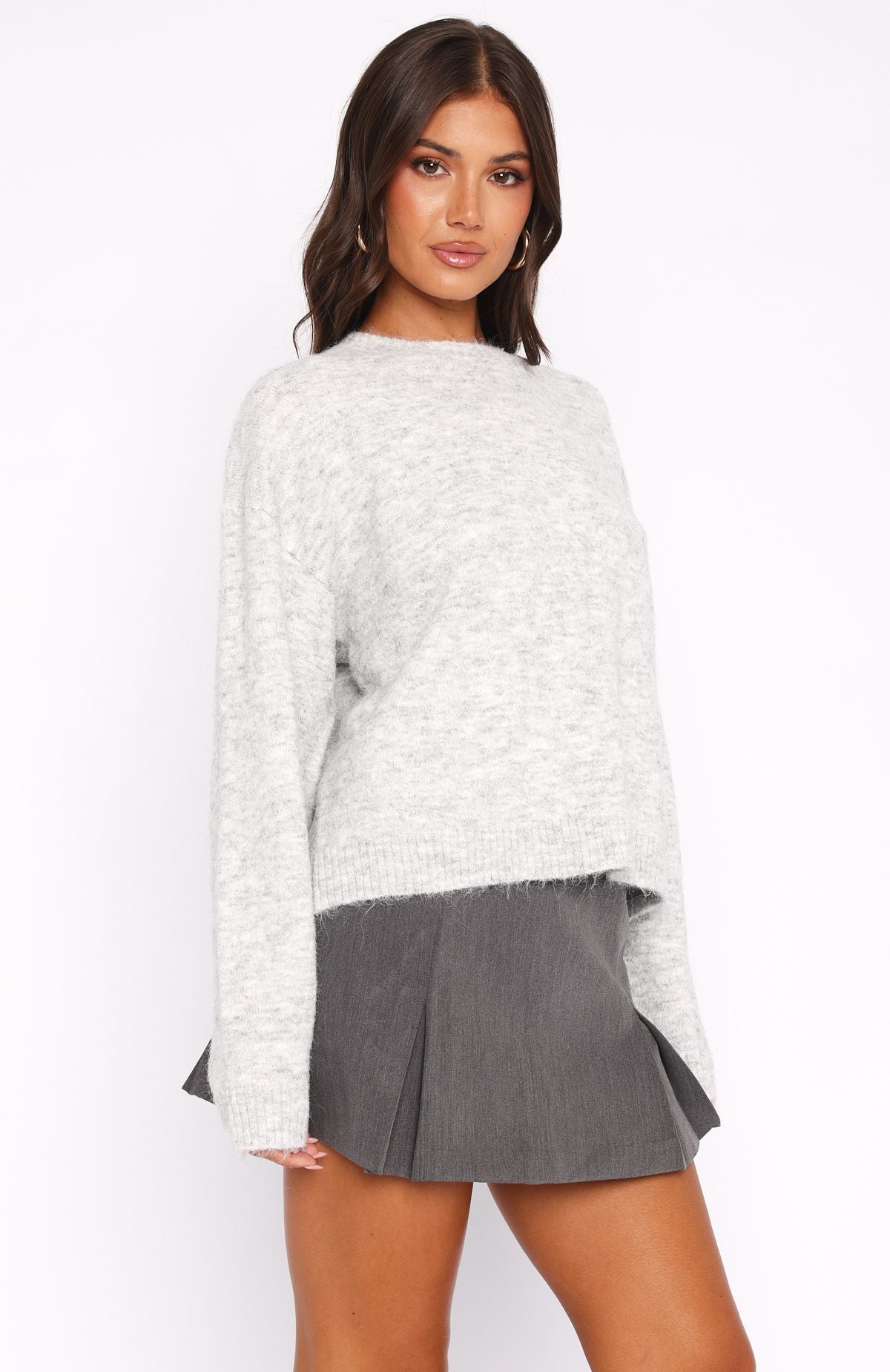 Warm Whispers Knit Sweater Grey Marle - Image 3