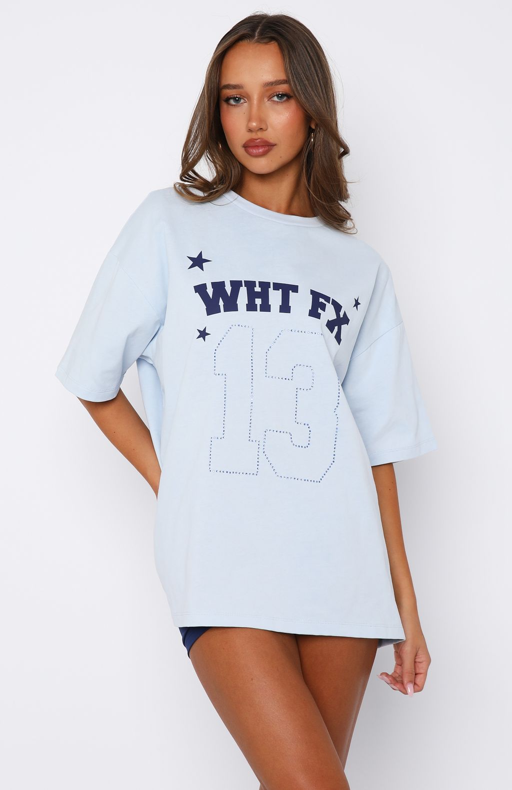 Just Wait And See Oversized Tee Baby Blue - Image 2