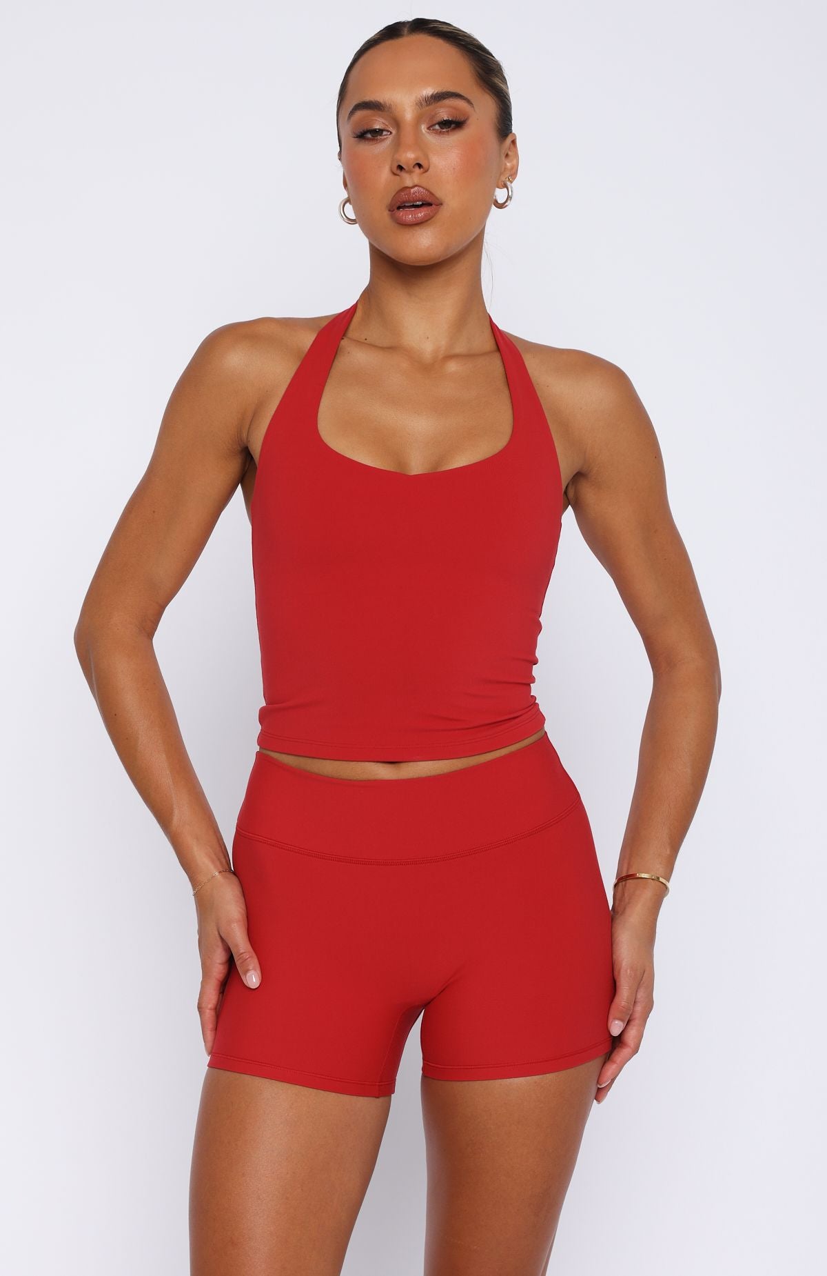 Shift Mid Rise Shorts 3.5" Cherry Red - Image 3