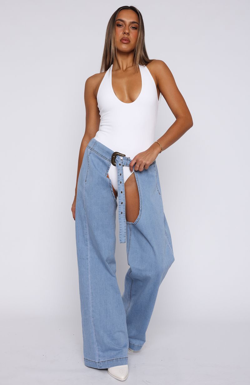 She's Most Wanted Denim Chaps Light Blue - Image 2