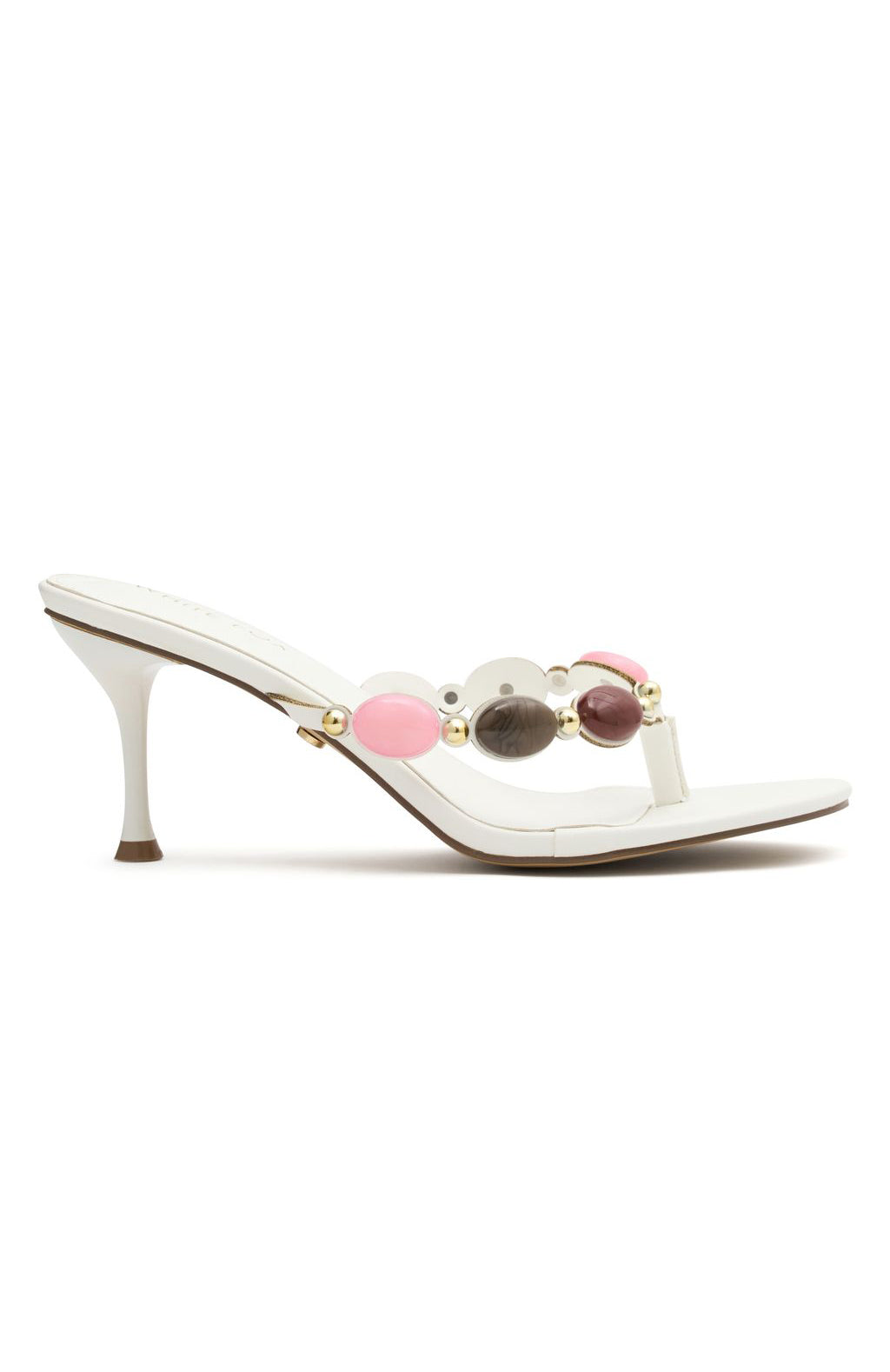 Nina Beaded Mules White - Image 3