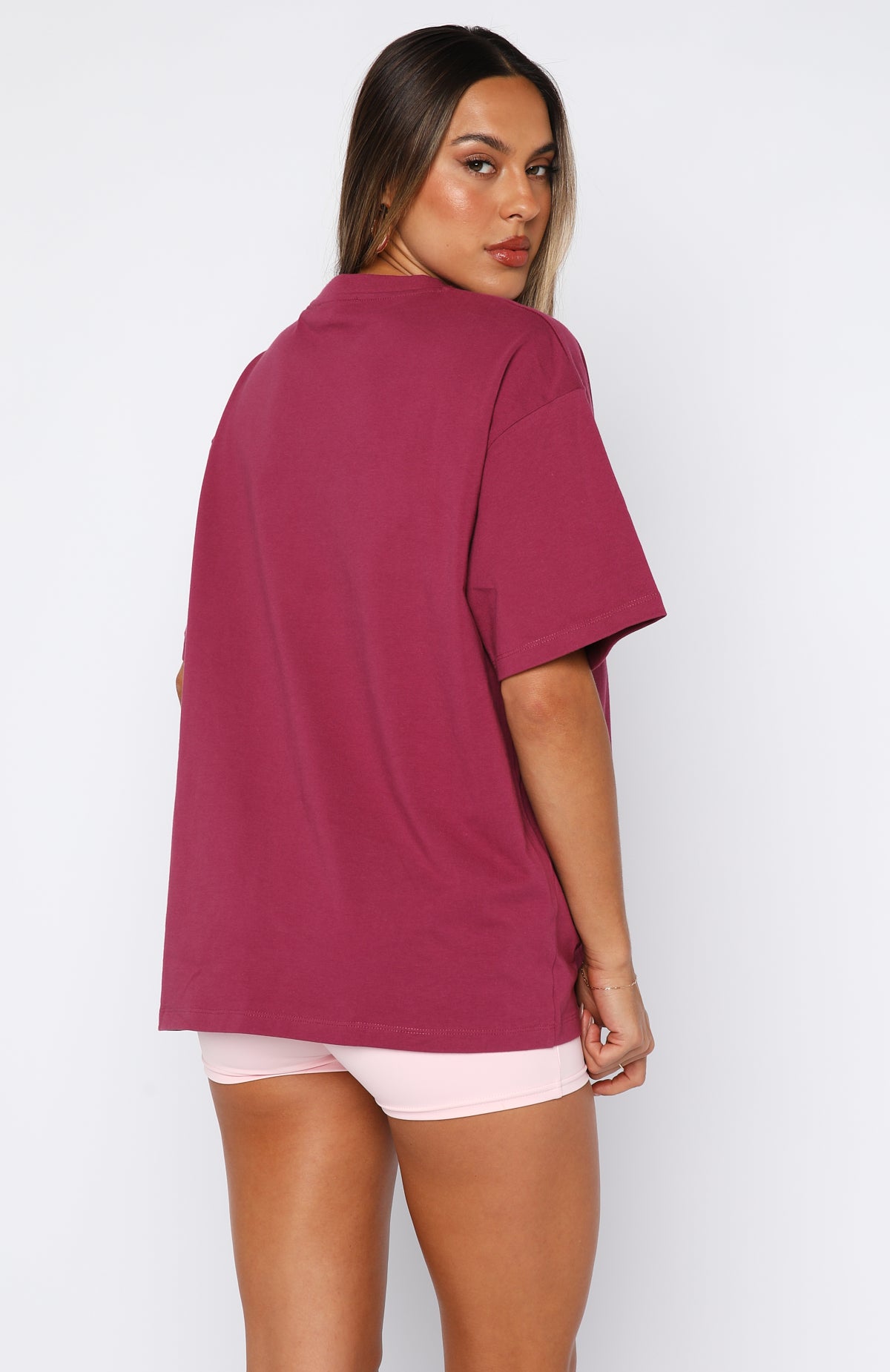 11th Street She's So Lucky Oversized Tee Very Berry - Image 3