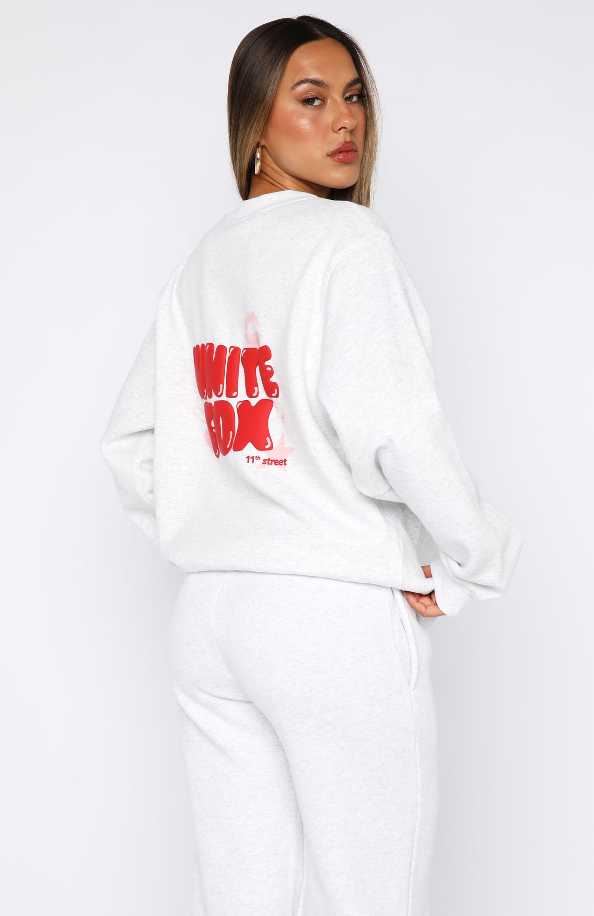 11th Street Sweet Kisses Oversized Sweater Cherry Glaze - Image 4