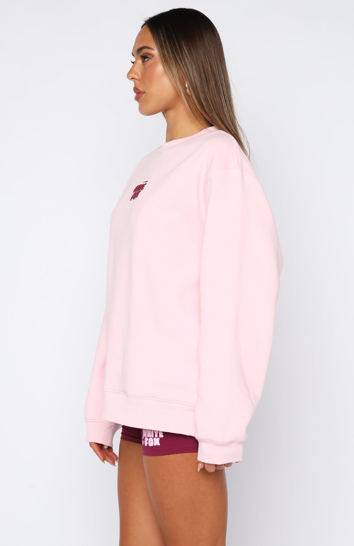 11th Street Sweet Kisses Oversized Sweater Pink Sugar - Image 3