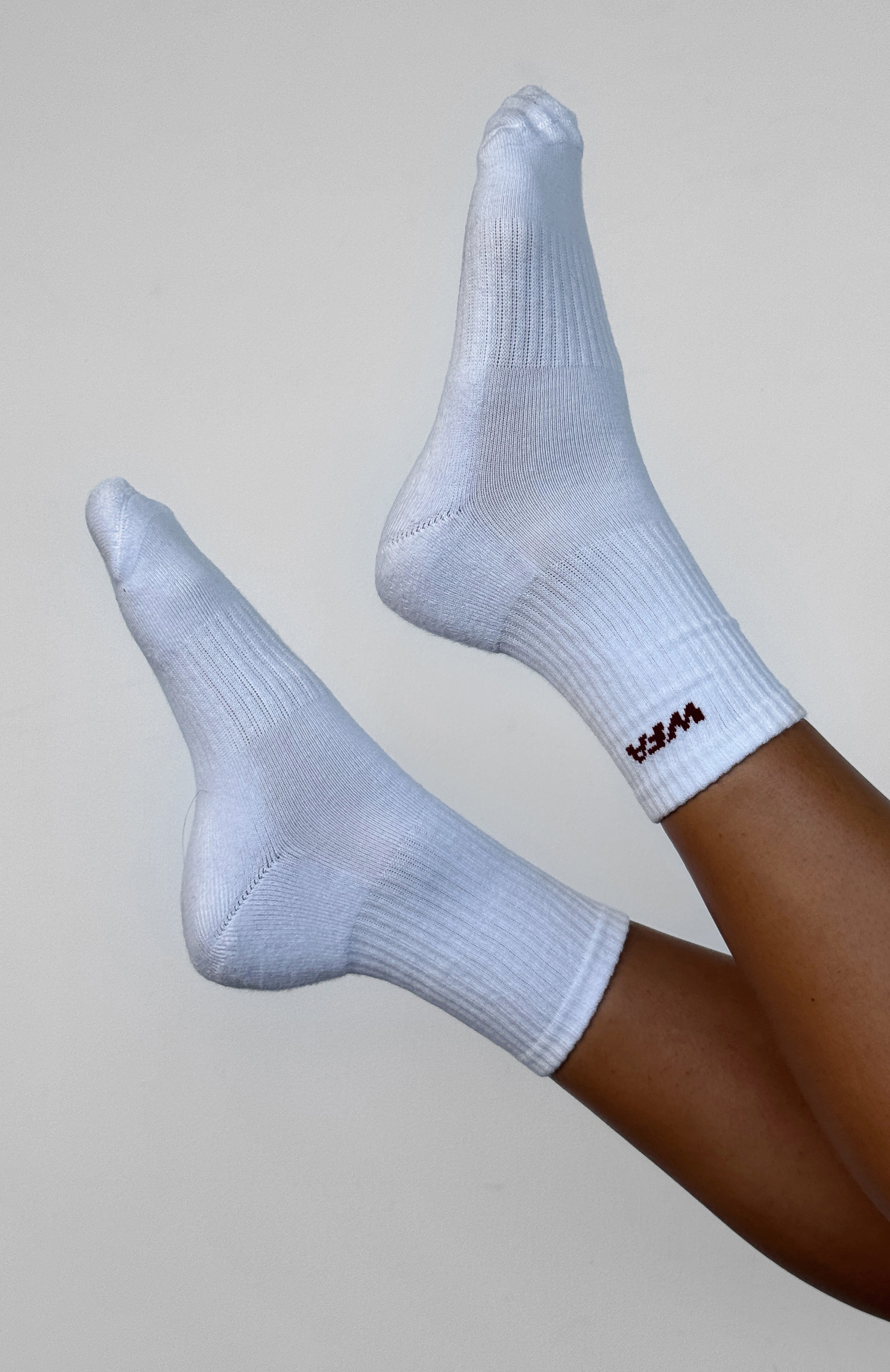 WFA Socks White/Merlot - Image 2