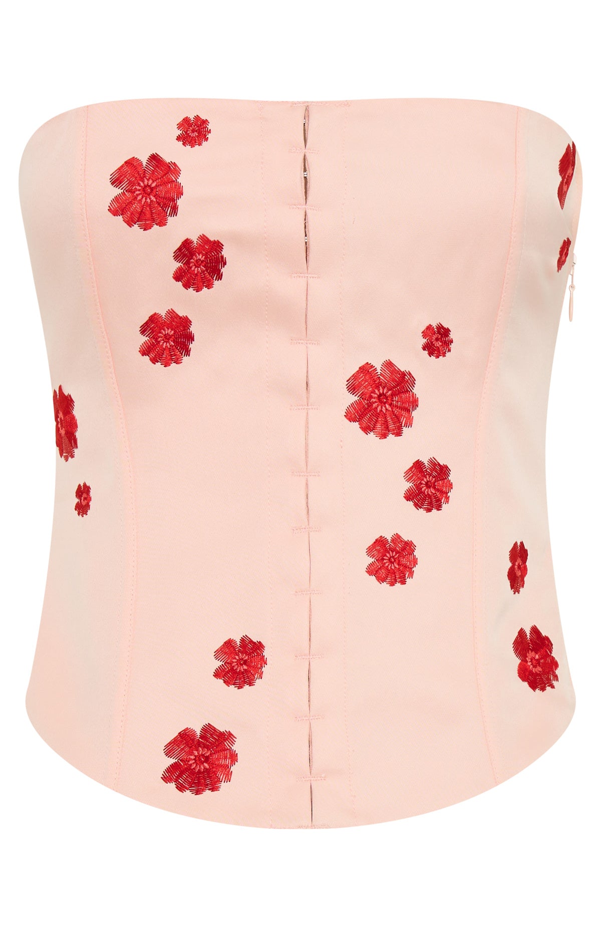 Beyond Me Strapless Embroidered Bustier Pink - Image 5