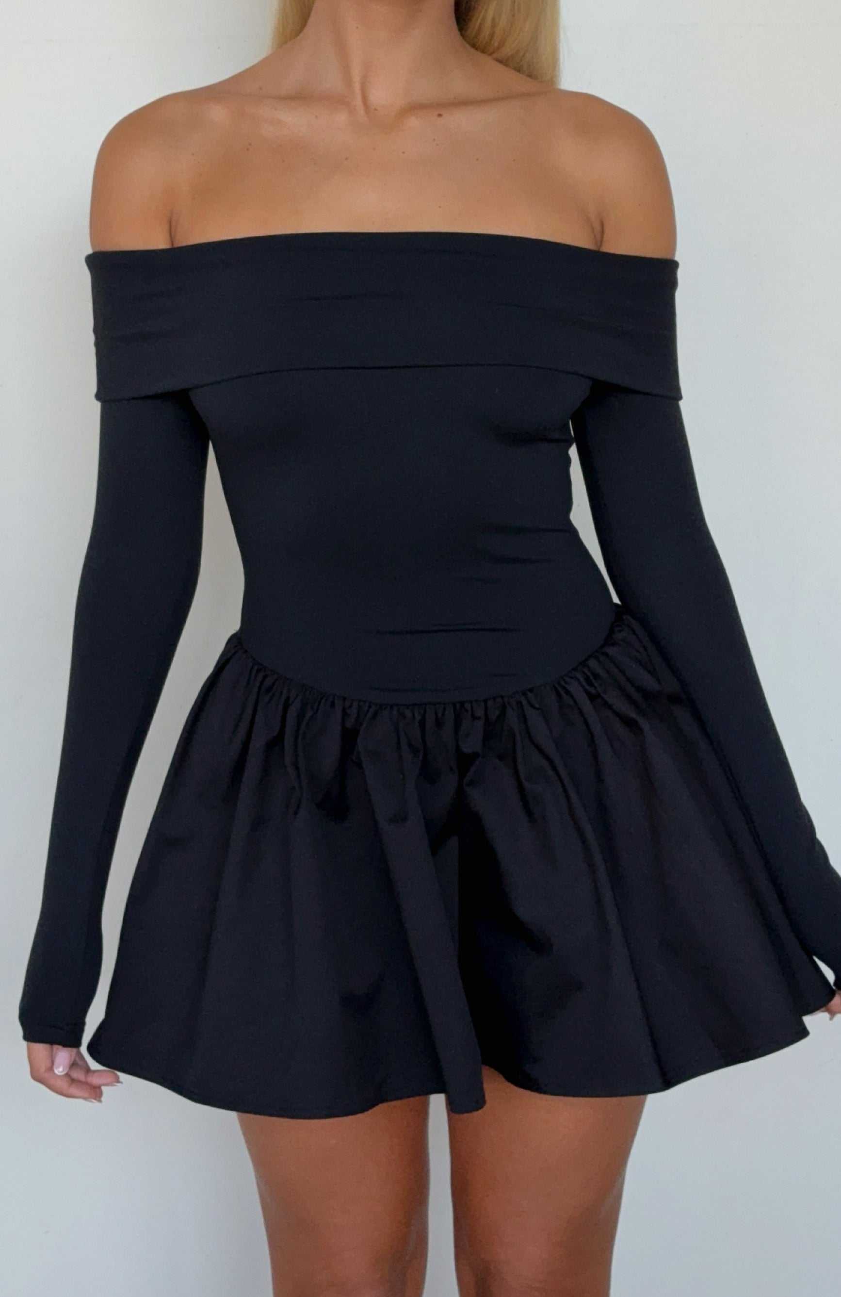 Big Reveal Long Sleeve Mini Dress Black - Image 6