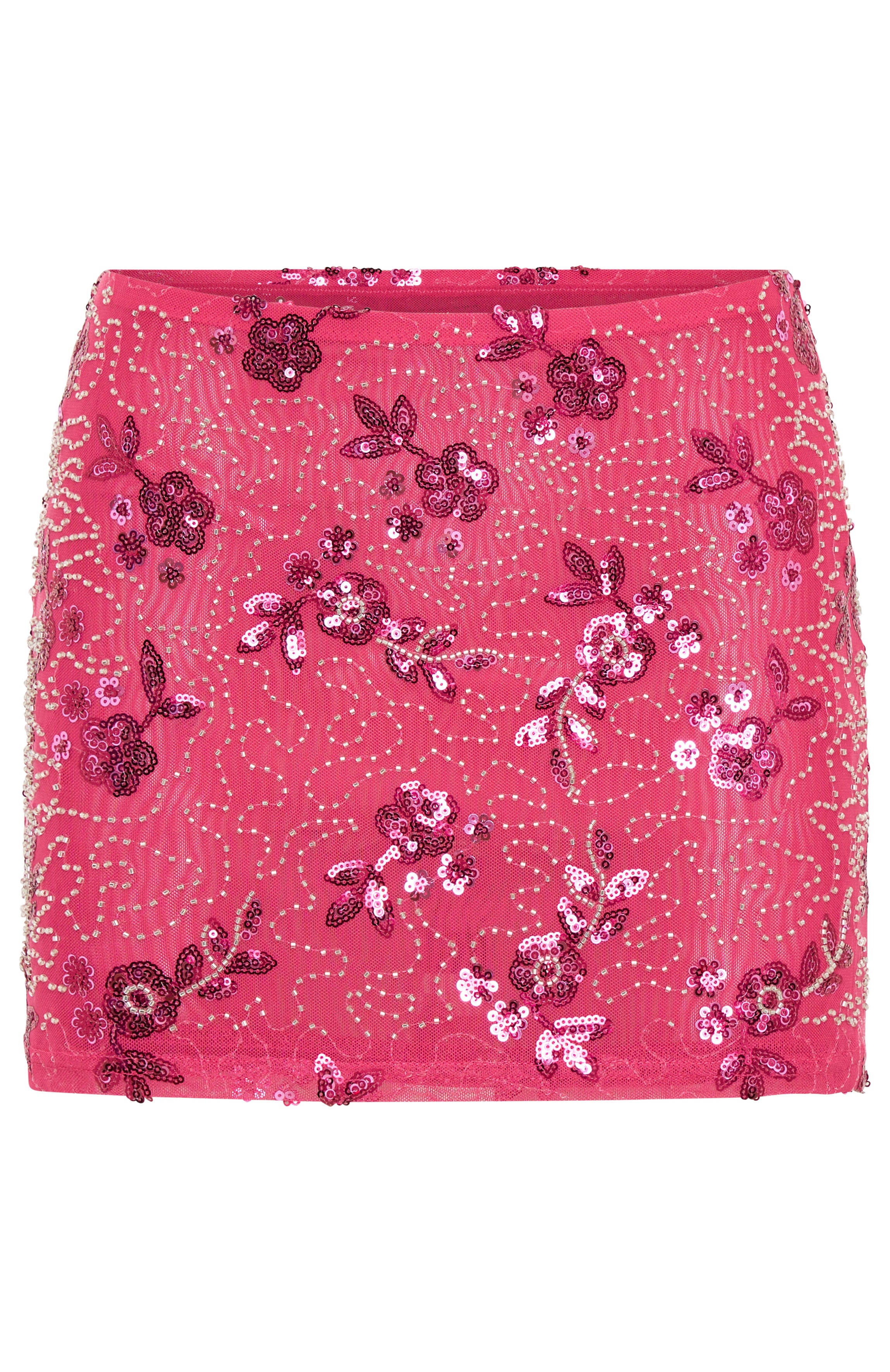 Capri Cove Beaded Mini Skirt Pink - Image 6