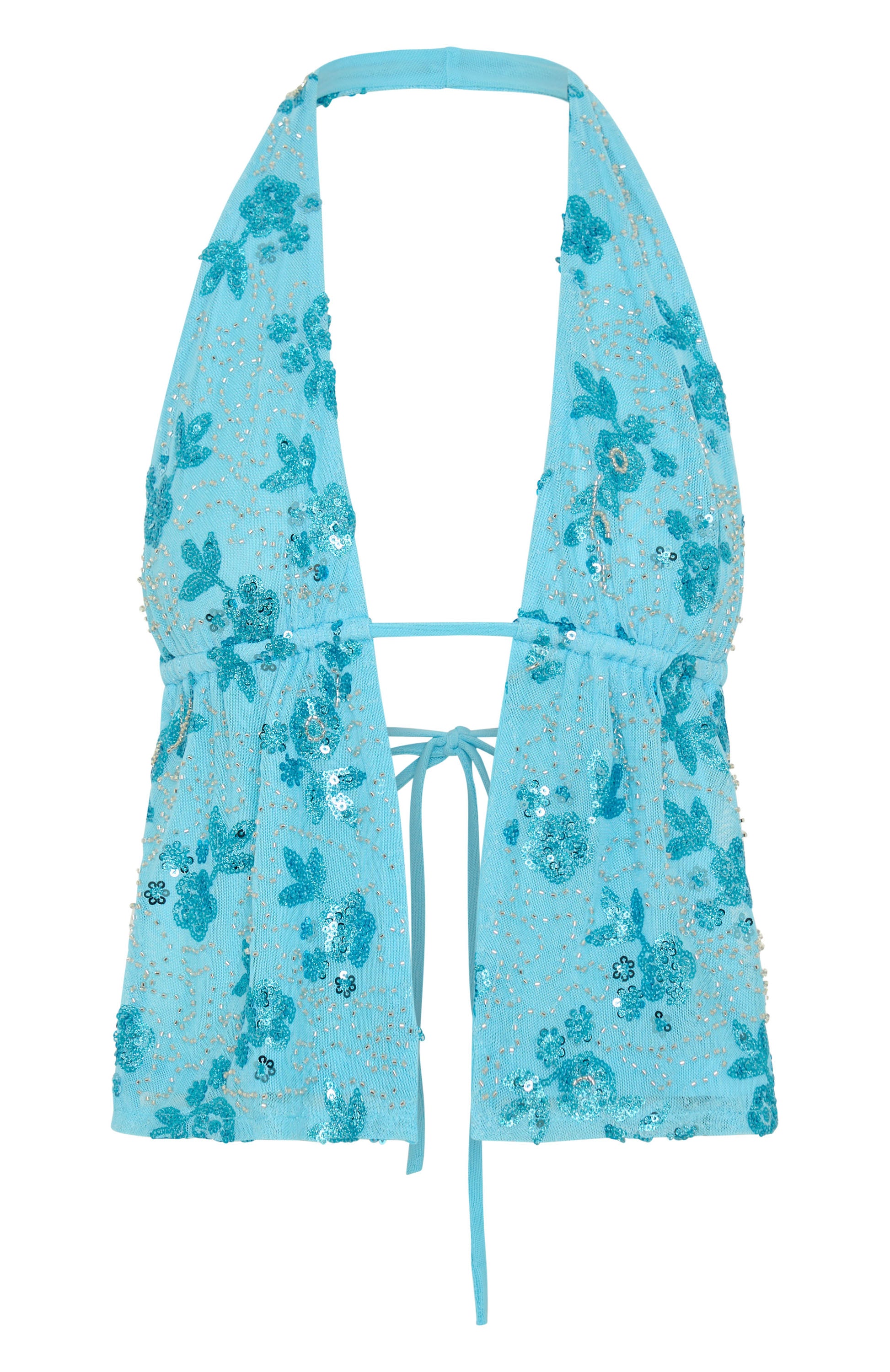 Capri Cove Beaded Top Baby Blue - Image 5
