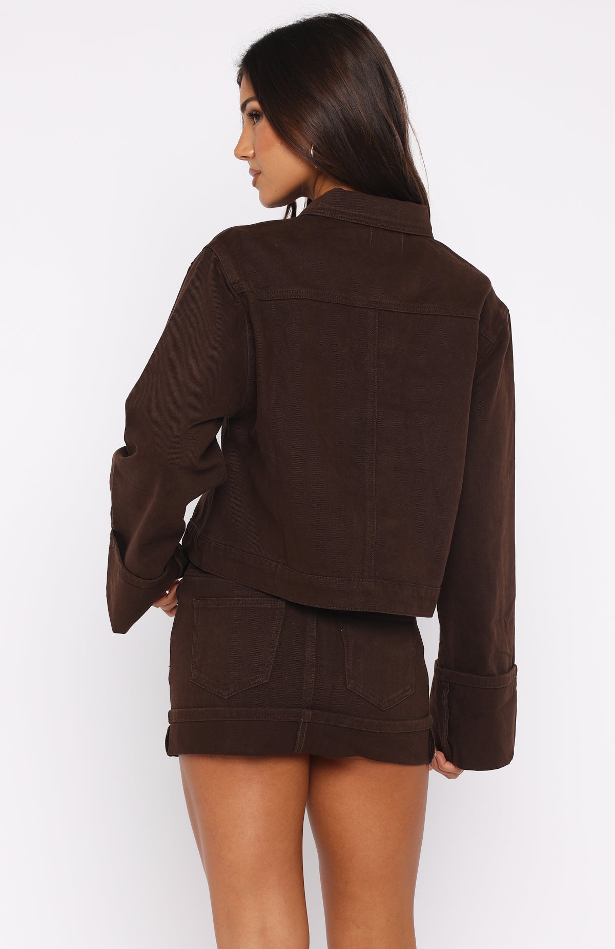 Charlotte Denim Jacket Chocolate Wash - Image 5