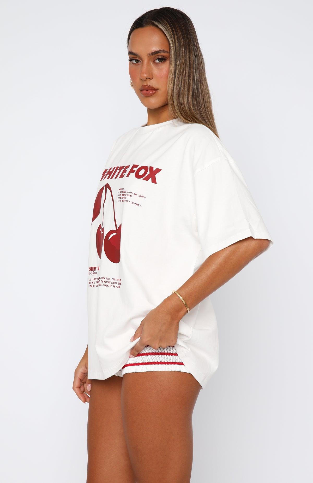 Cherry Jam Oversized Tee White - Image 3