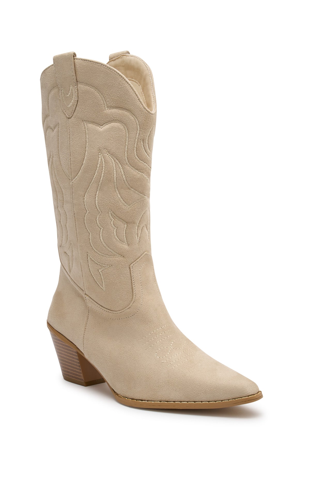 Darcy Cowboy Boots Nude - Image 3