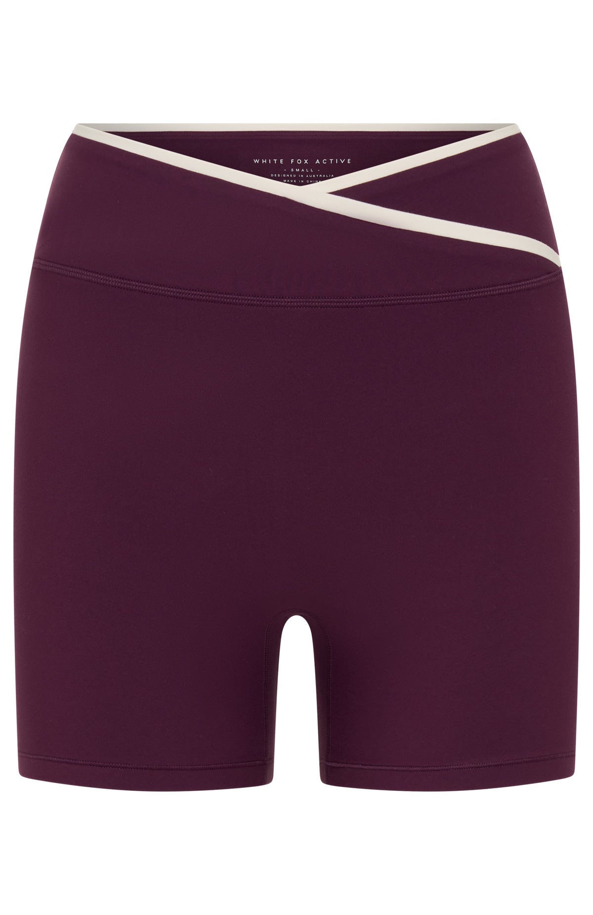 Defence Bike Shorts Plum/Cream - Image 7