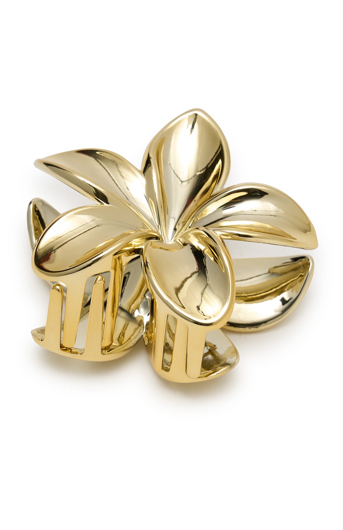 Floral Charm Hair Clip Gold - Image 3
