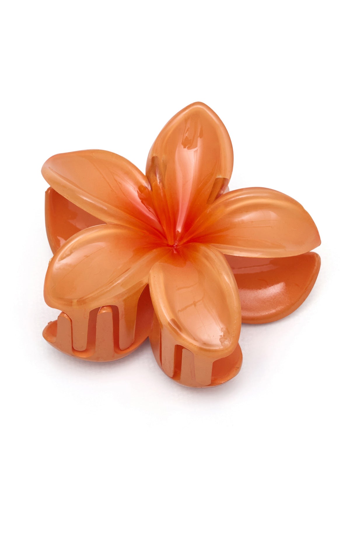 Floral Charm Hair Clip Peach - Image 3