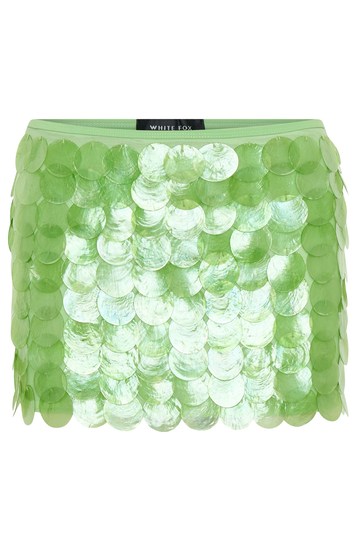 Forgiven Aura Shell Mini Skirt Lime - Image 7