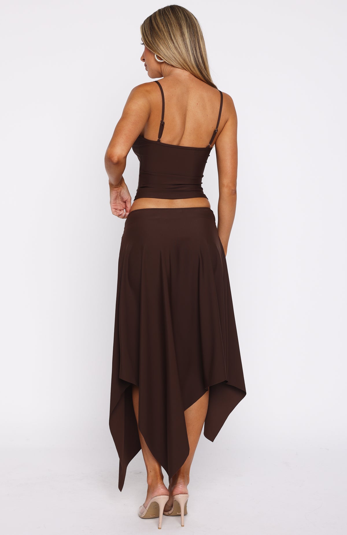 Free All Night Midi Skirt Chocolate - Image 4