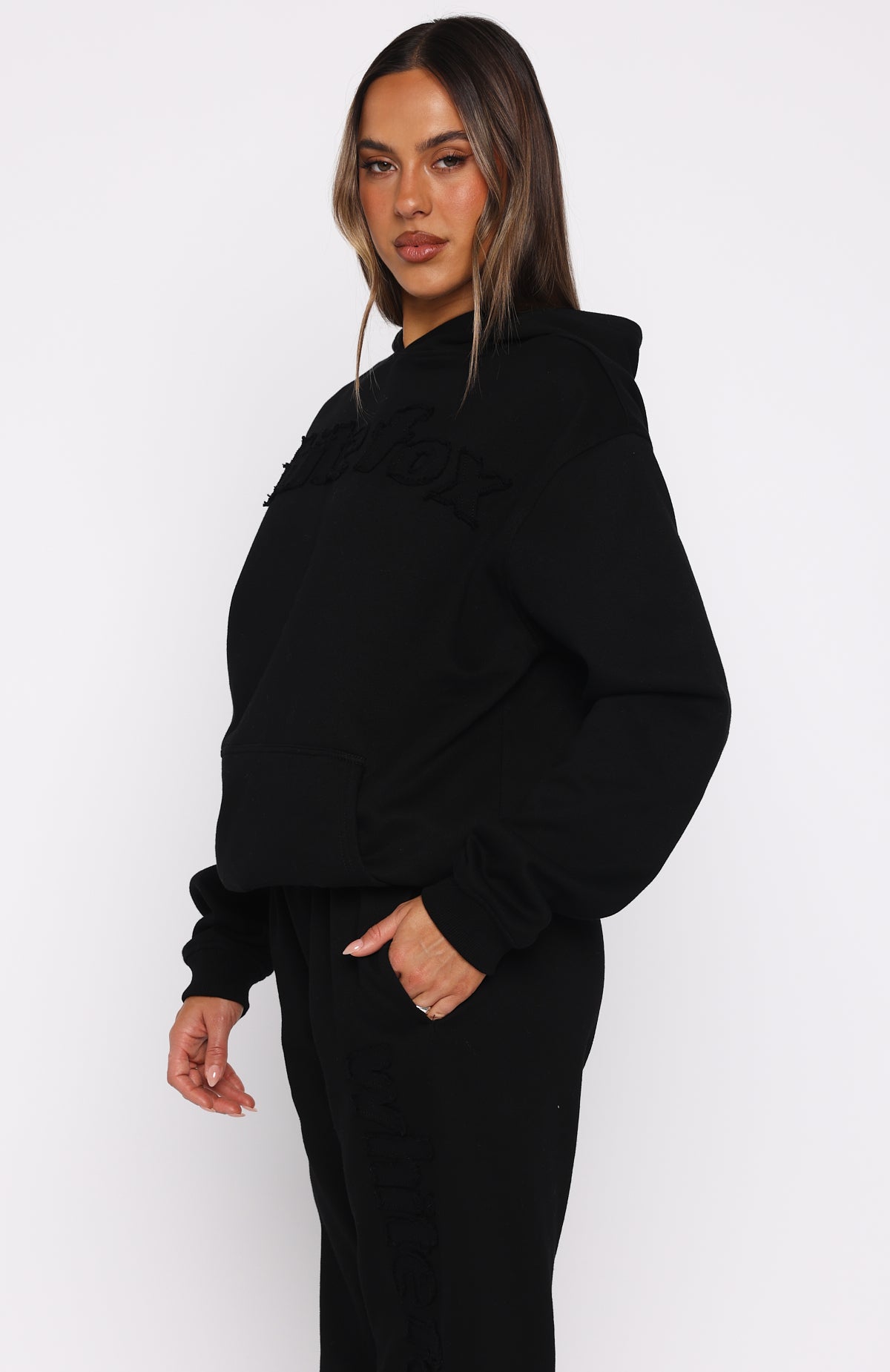 From The Archives Lexi Oversized Hoodie Black - Image 3
