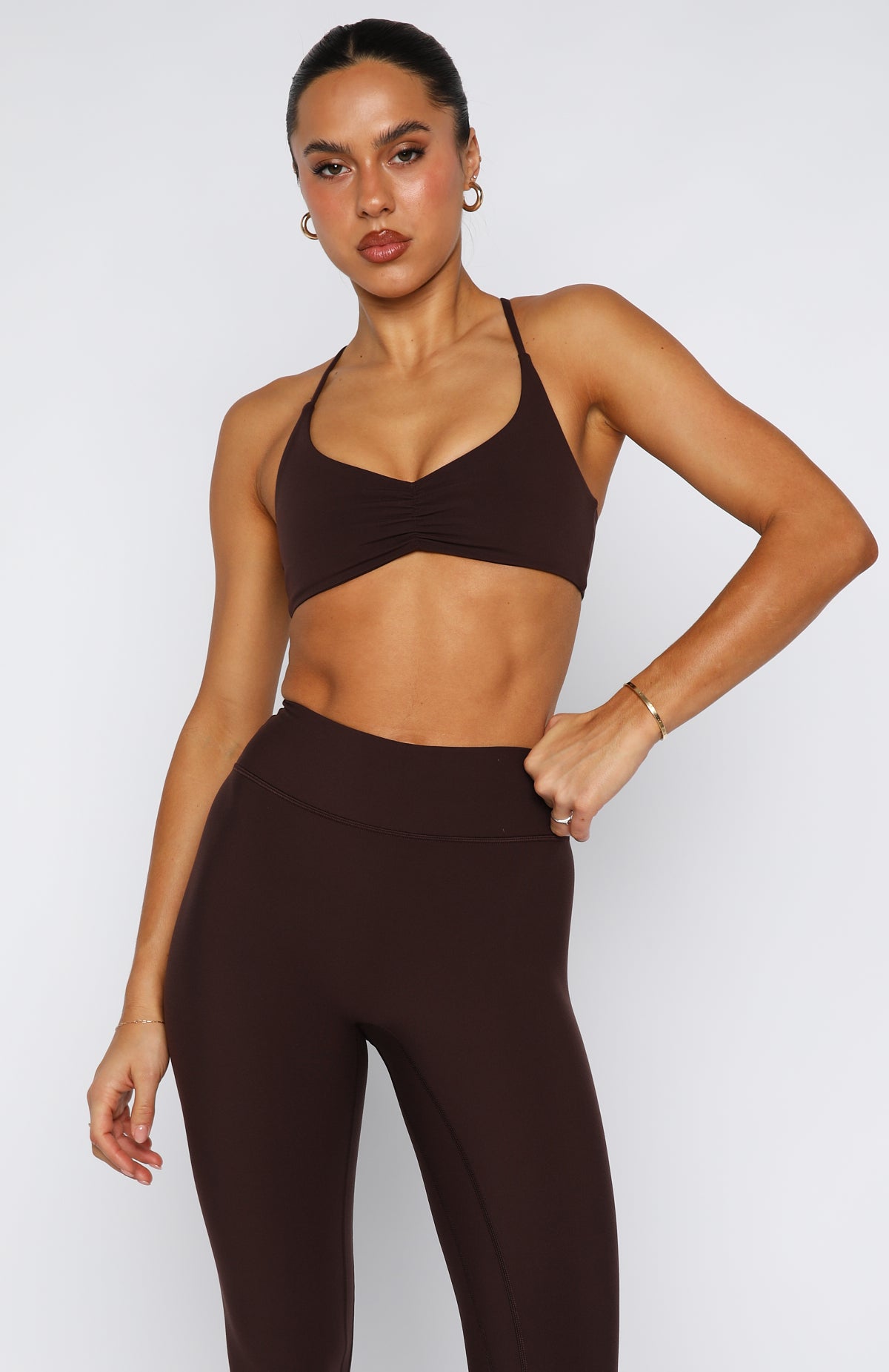 Fusion Sports Bra Dark Chocolate - Image 3