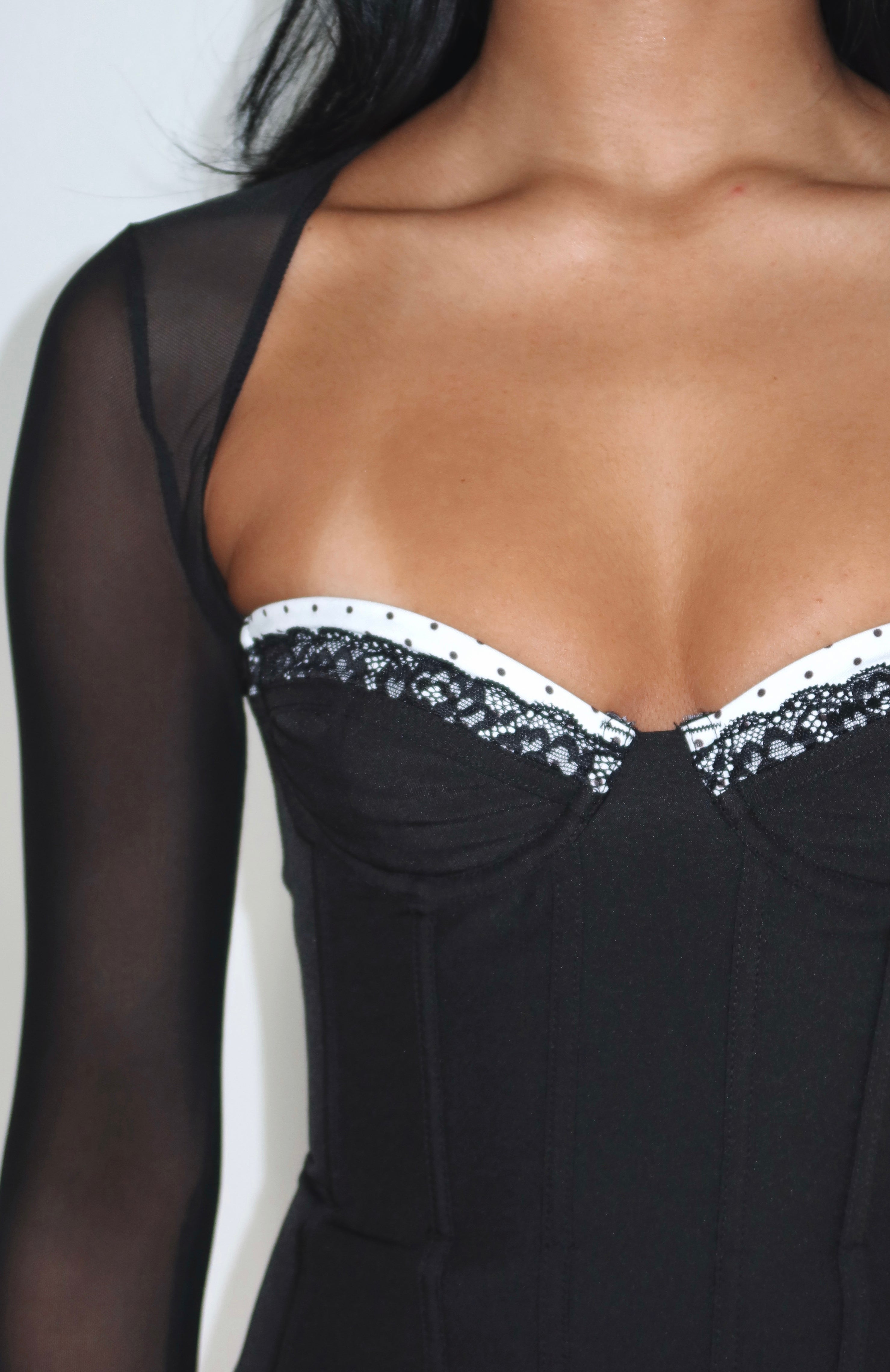 Get Into It Long Sleeve Mini Dress Black - Image 2