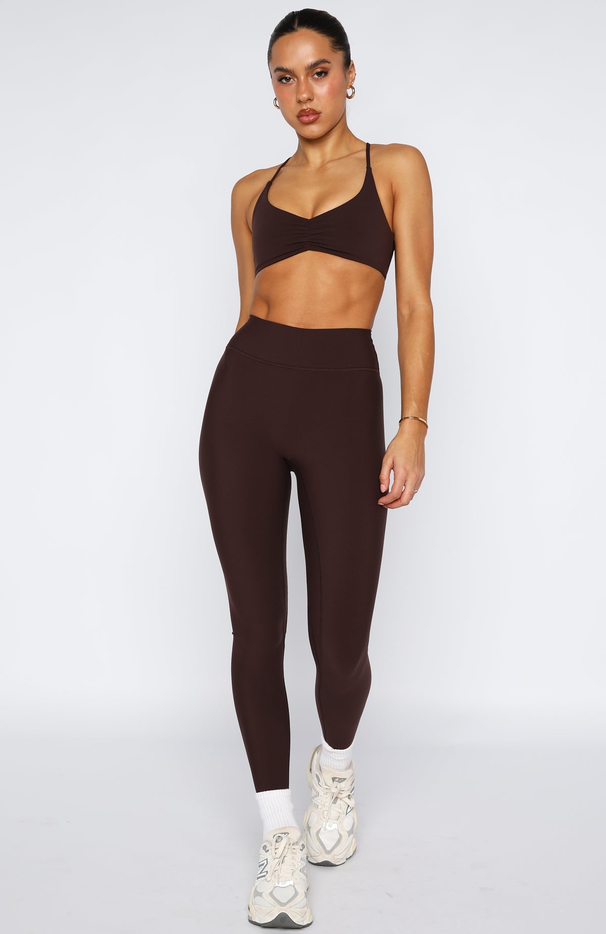 Go Getter High Waisted Leggings Dark Chocolate - Image 3