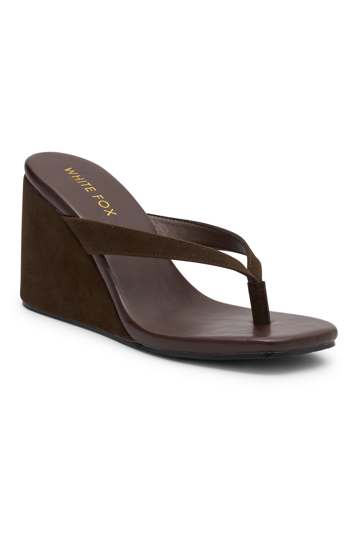 Grace Wedge Chocolate Faux Suede - Image 4
