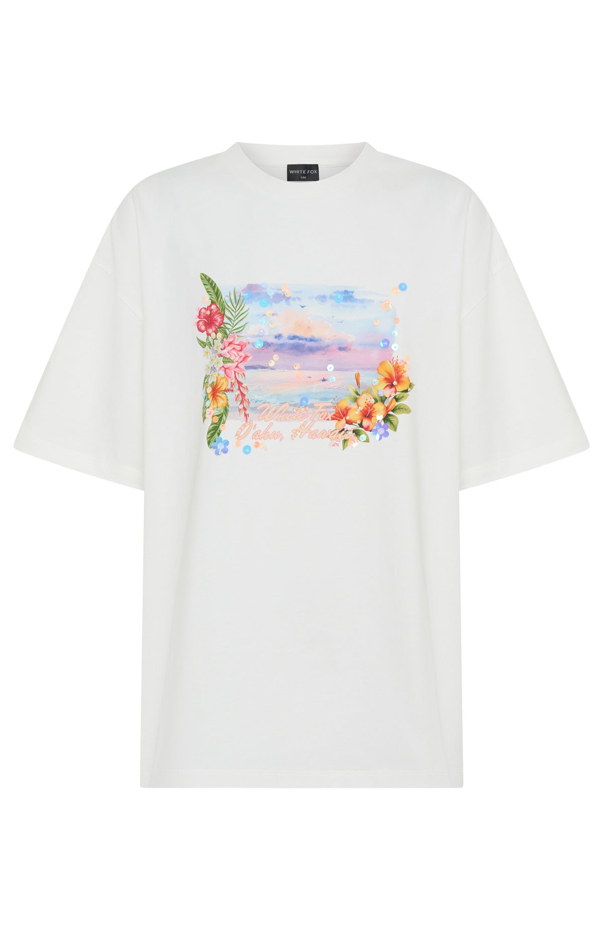 Hawaii Holiday Oversized Tee White - Image 5