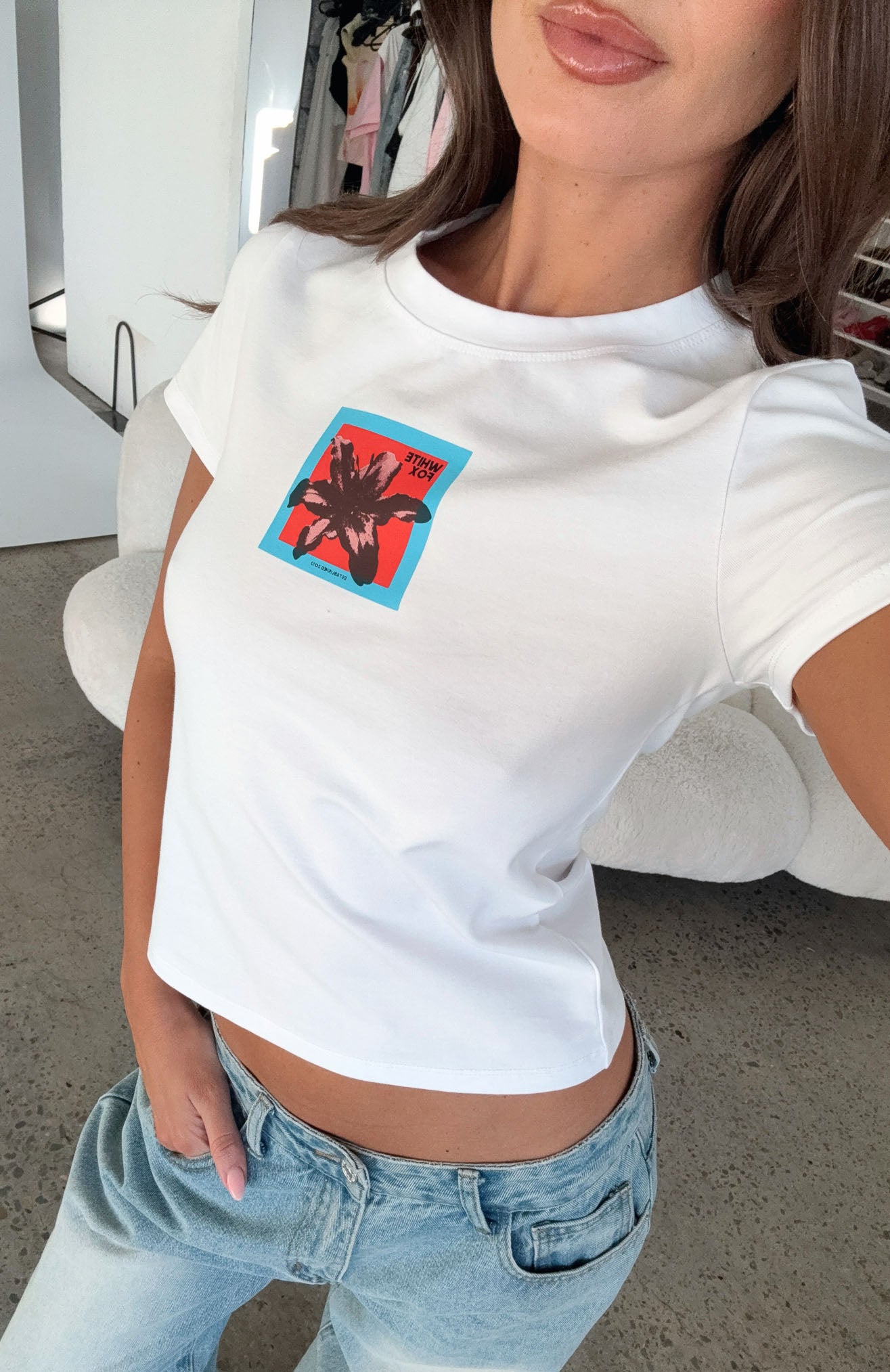 Impressionable Relaxed Baby Tee White - Image 5