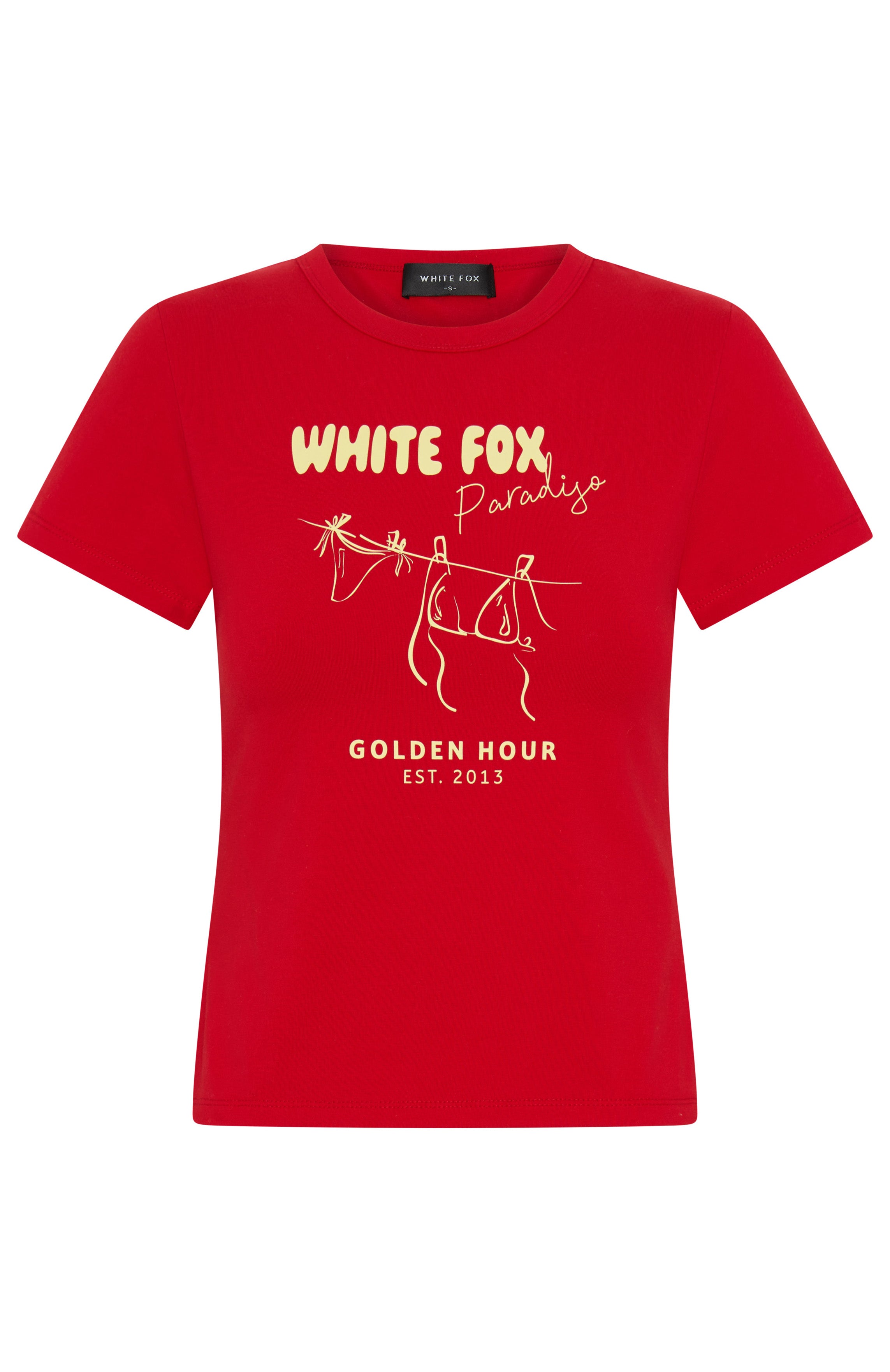 In Paradiso Baby Tee Red - Image 5