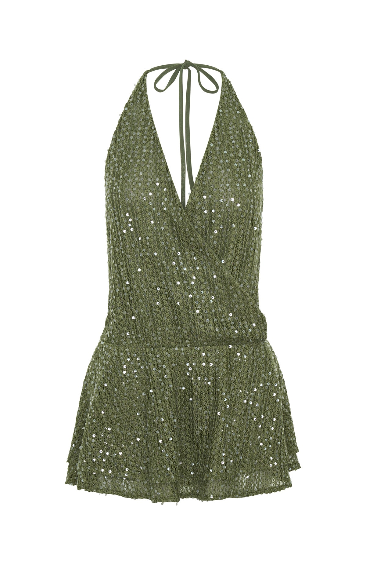 Island Radiance Mini Dress Olive - Image 8
