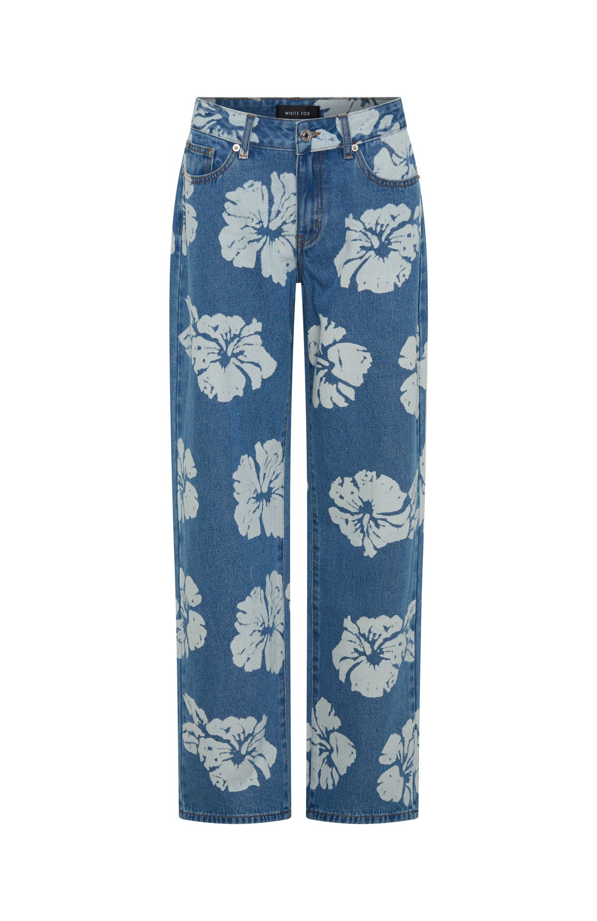 Jeanie Low Rise Wide Leg Jeans Flower Print - Image 5