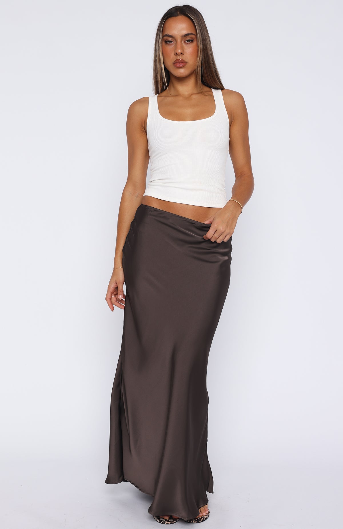 Keep Coming Back Maxi Skirt Charcoal - Image 4