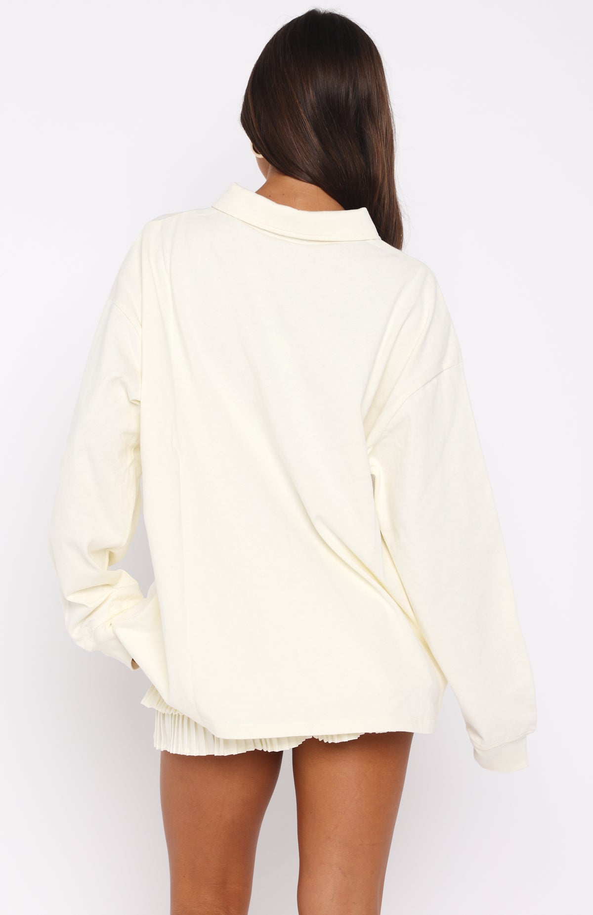 Let's Get Lost Oversized Long Sleeve Jersey Cream - Image 5