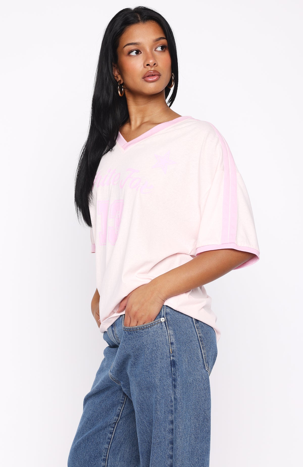 Life Goals Oversized Sports Tee Pink - Image 3