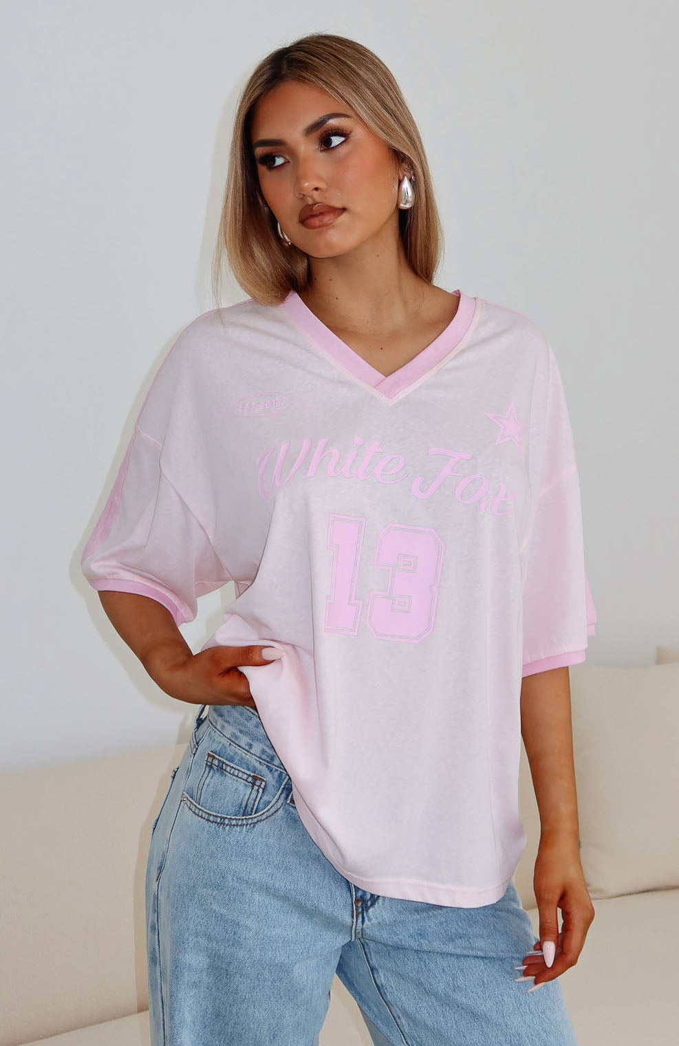 Life Goals Oversized Sports Tee Pink - Image 6