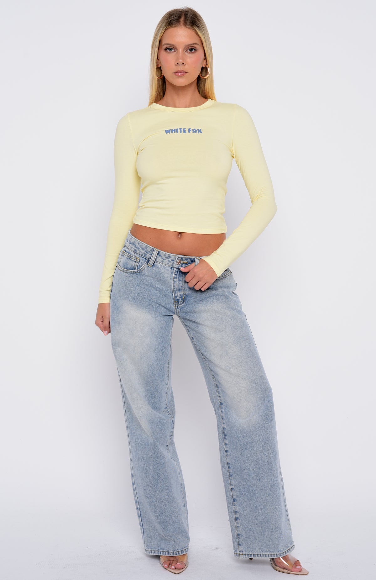 Love Addiction Long Sleeve Baby Tee Butter Yellow - Image 6