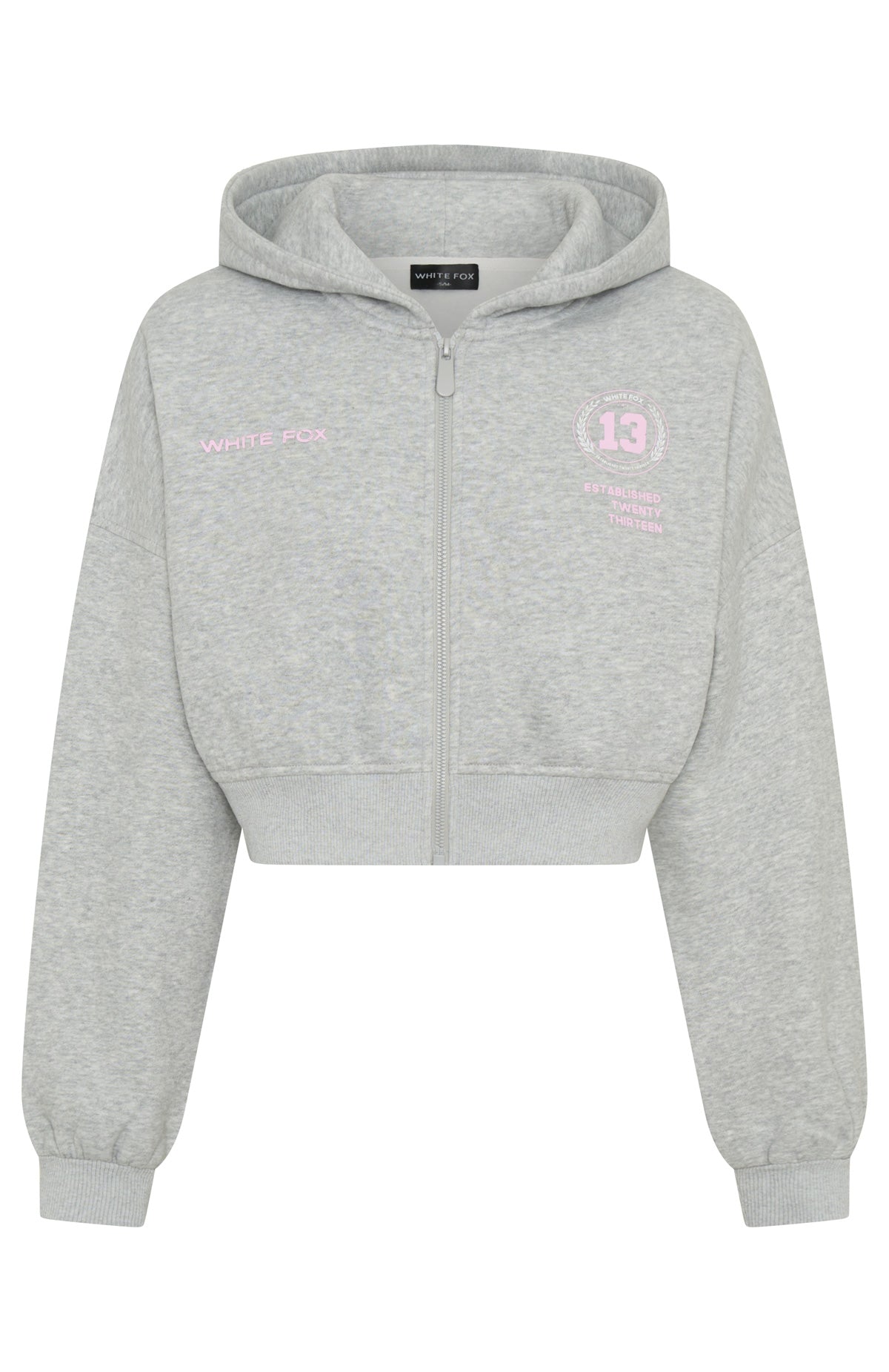 Love For The Game Cropped Zip Hoodie Dark Grey Marle - Image 6