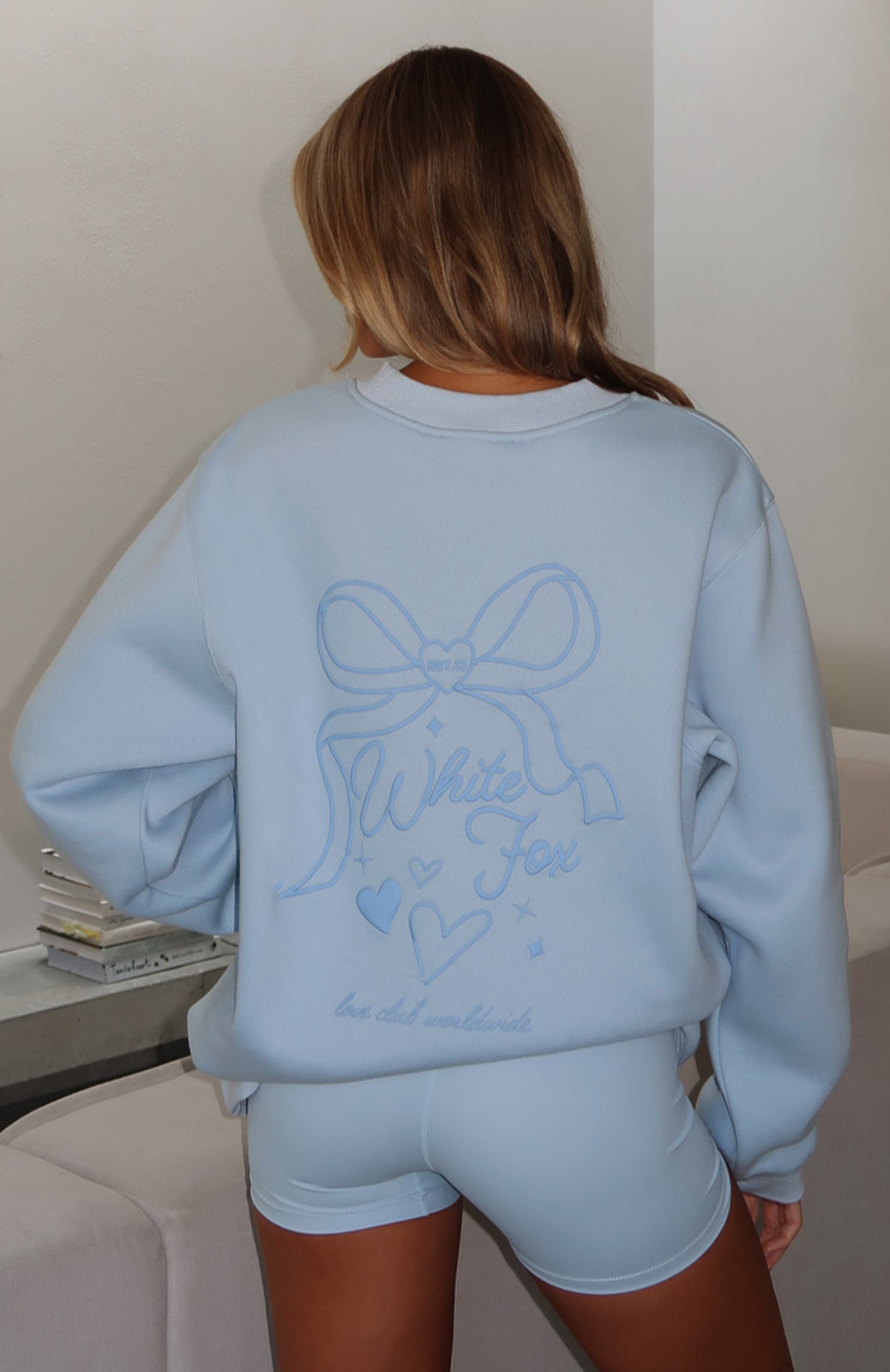 Love You Forever Oversized Sweater Baby Blue - Image 2